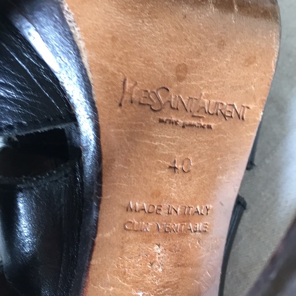 SOLD • YSL Rive Gauche Gladiator Heels sz 9 • - Picture 8 of 8